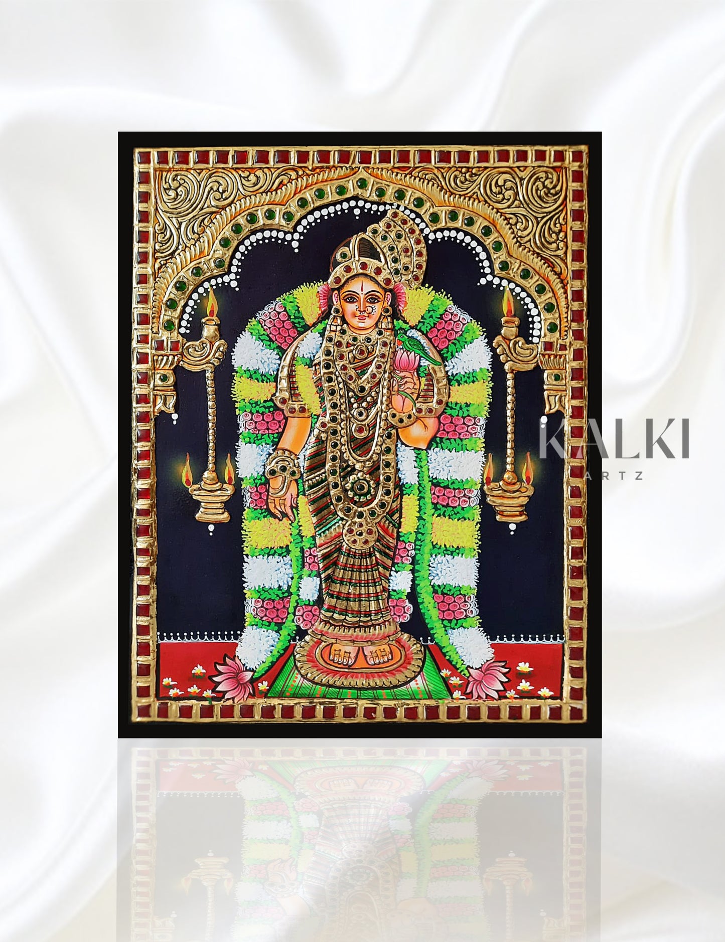 Andal | Framed Tanjore Painting
