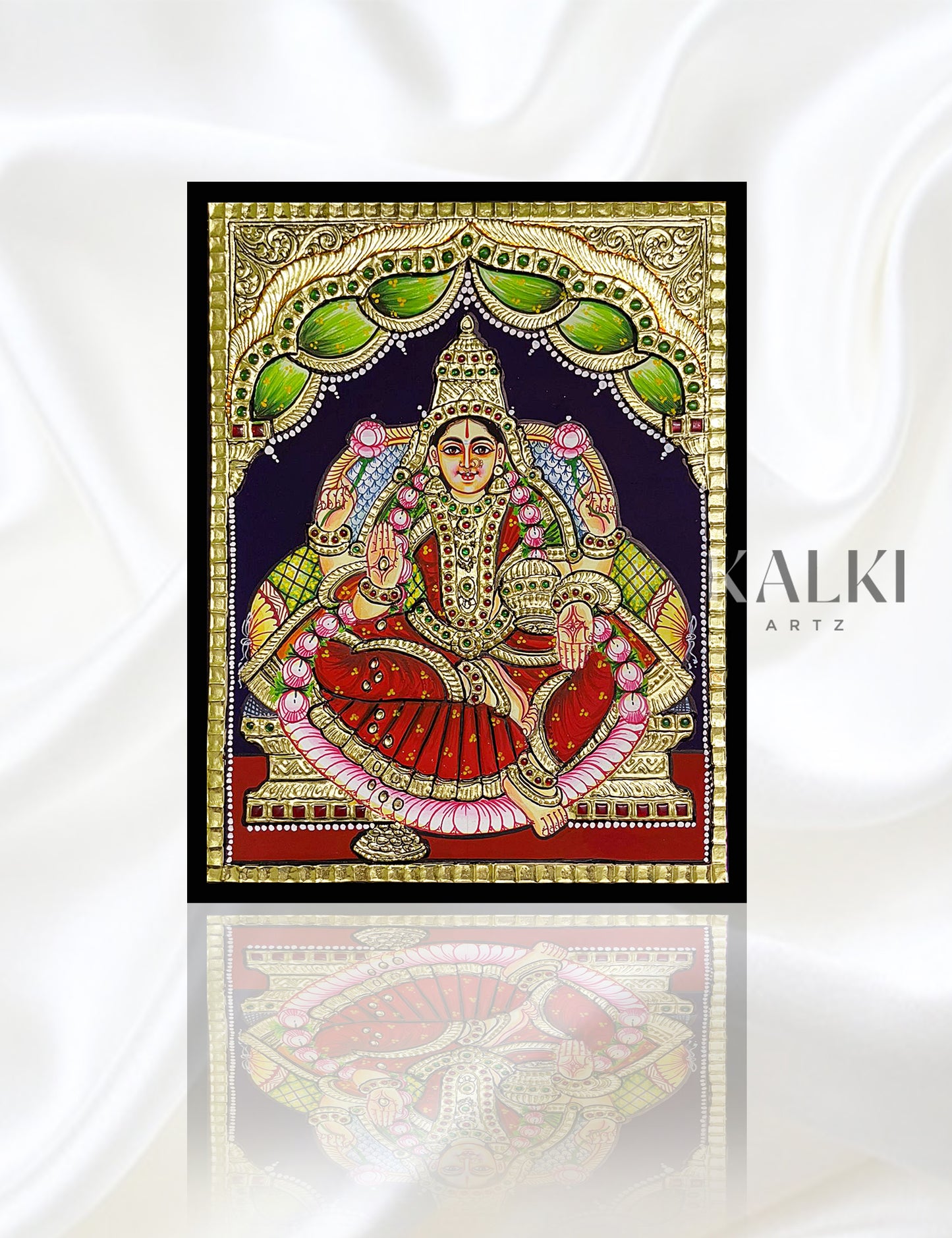 Lord Lakshmi | Framed Tanjore Painting