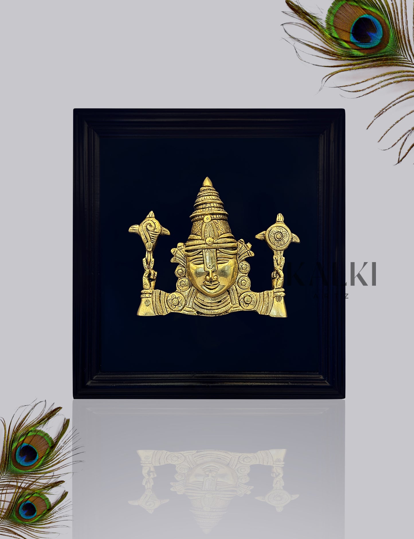 Brass Face Perumal with Sangu Chakkara