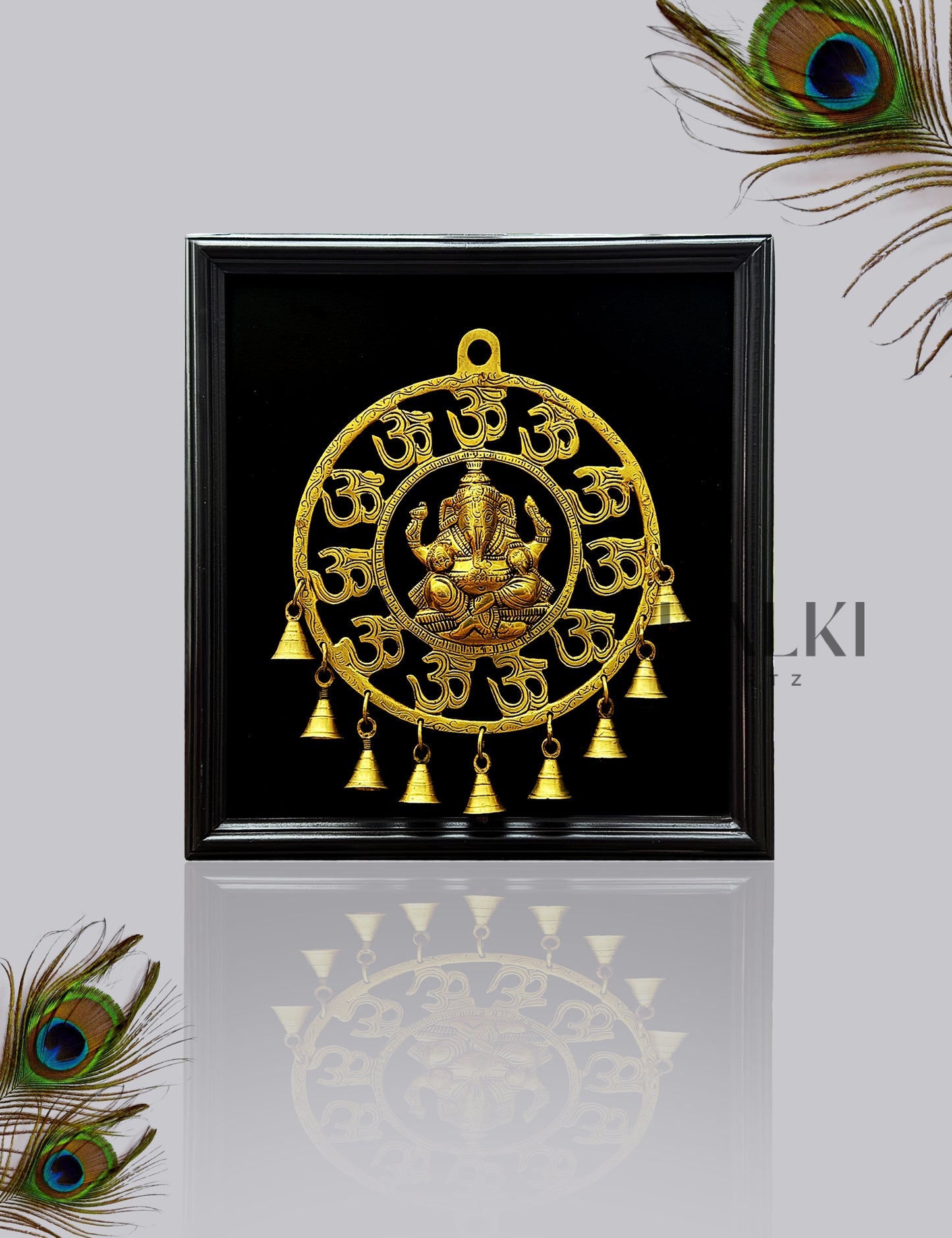 Pure Brass Ganesha With Multiple Bells