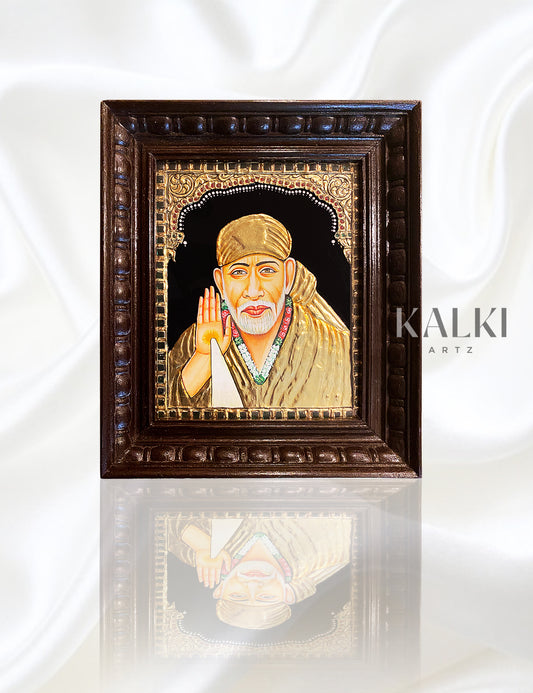 Saibaba | Framed Tanjore Painting