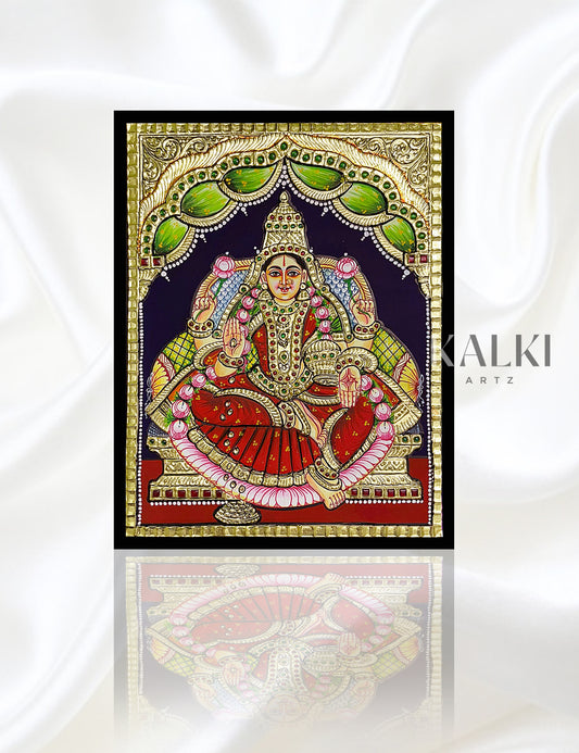 Lord Lakshmi | Framed Tanjore Painting
