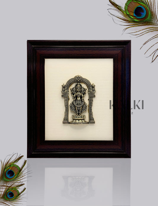 Brass Lakshmi with Brown Frame