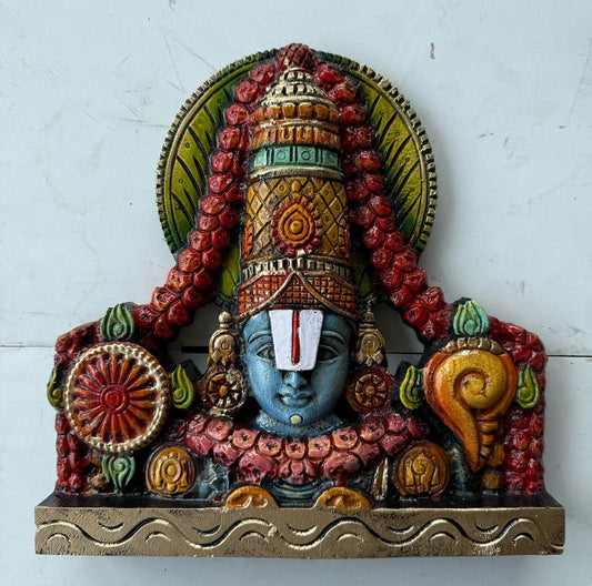 Perumal Face Wood Carving