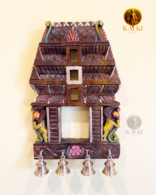 Wood Carving with Brass Bells